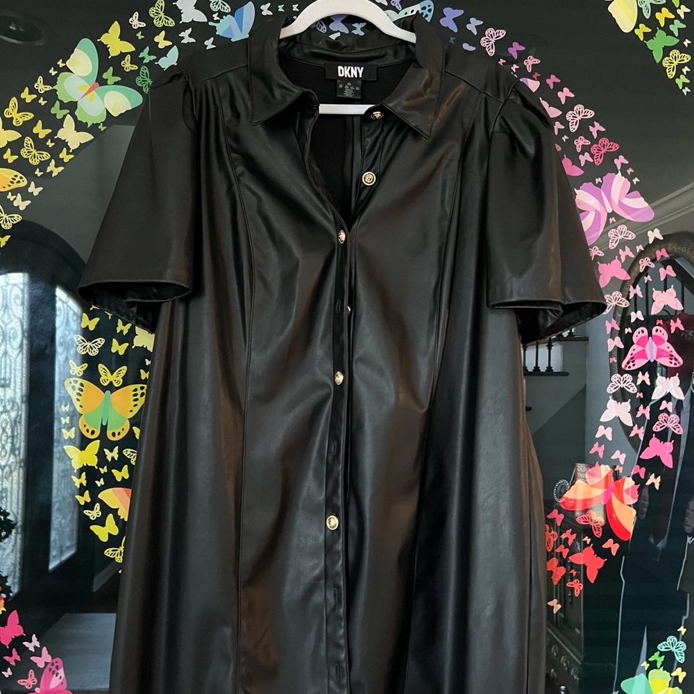 Shift faux leather dress sz18 w